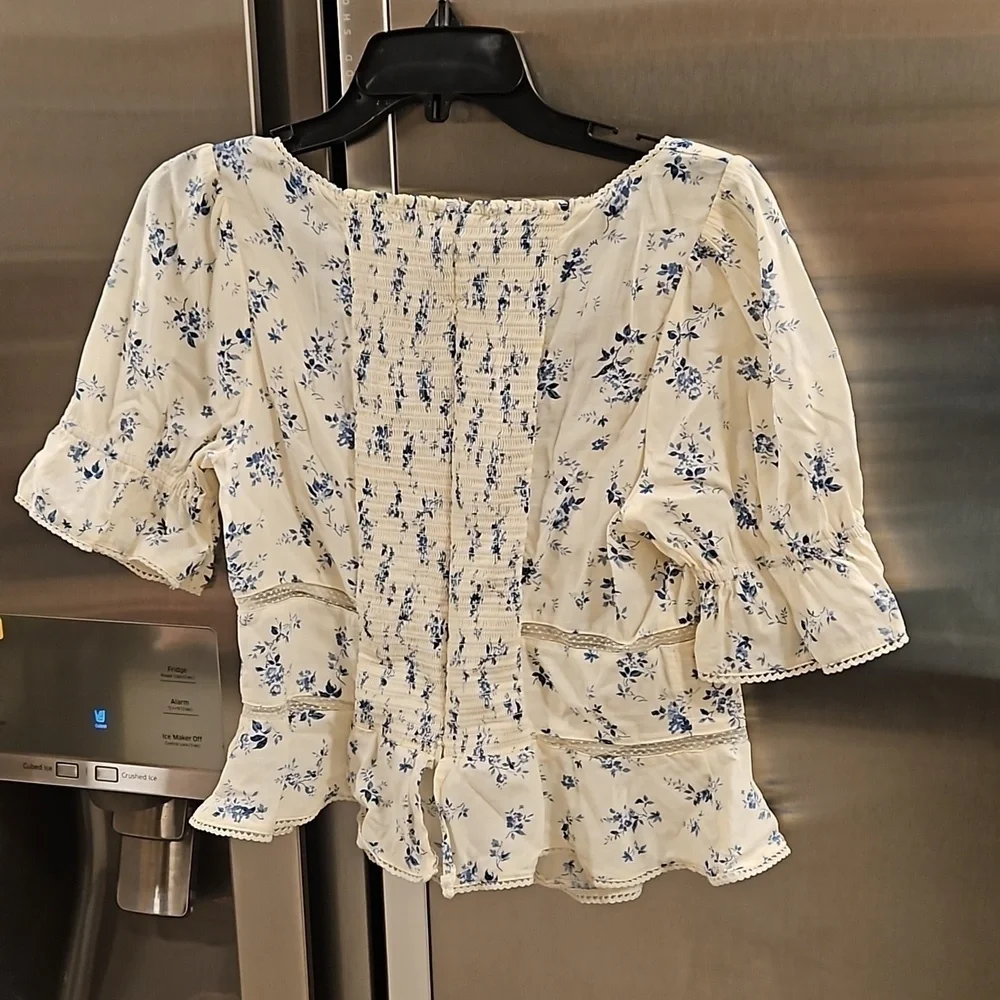 💕REFORMATION💕 Daphne Top ~ Orlaya Floral Print 10 NWT